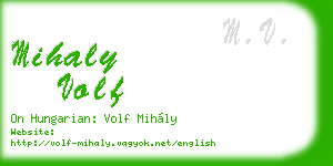 mihaly volf business card